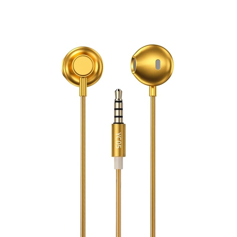 WEKOME YC05 Sakin Series - 3.5 mm jack wired headphones (Gold) - 11