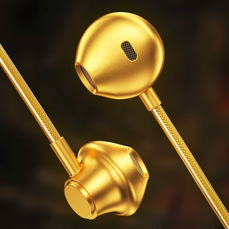WEKOME YC05 Sakin Series - 3.5 mm jack wired headphones (Gold) - 5