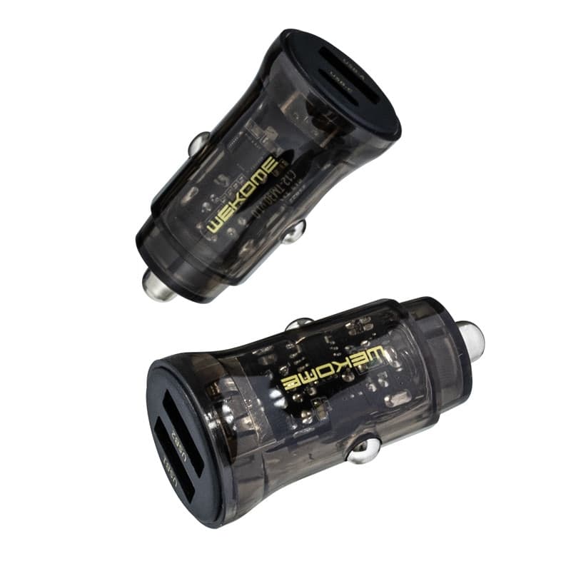 WEKOME WP-C40 Vanguard Series - Car charger 2 x USB Fast Charging 15W (Black / Transparent) - 6