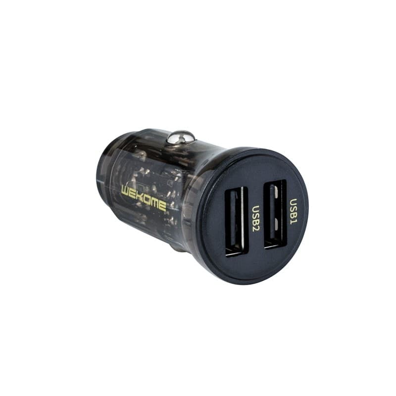 WEKOME WP-C40 Vanguard Series - Car charger 2 x USB Fast Charging 15W (Black / Transparent) - 10