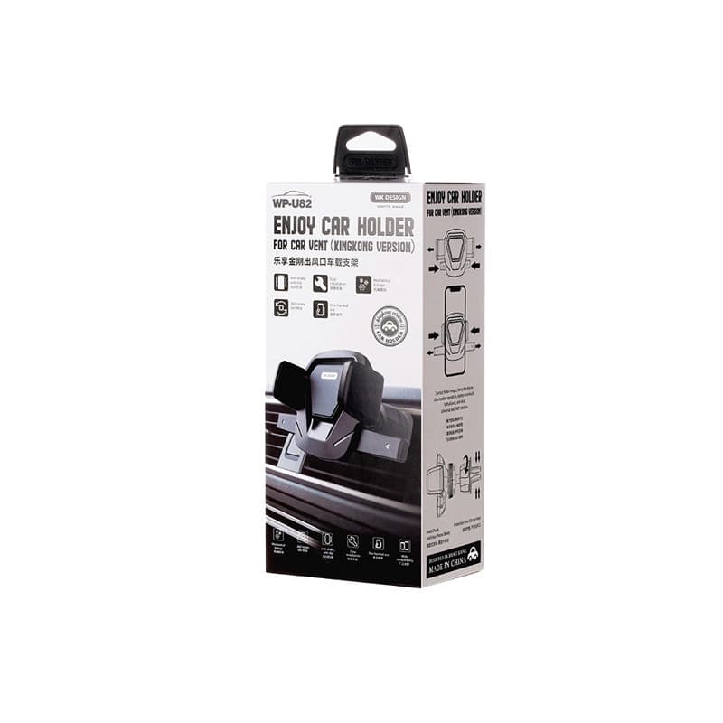 WEKOME WP-U82 King Kong Series - Mechanical car holder for phones 4.7"- 6.5" (Black) - 3