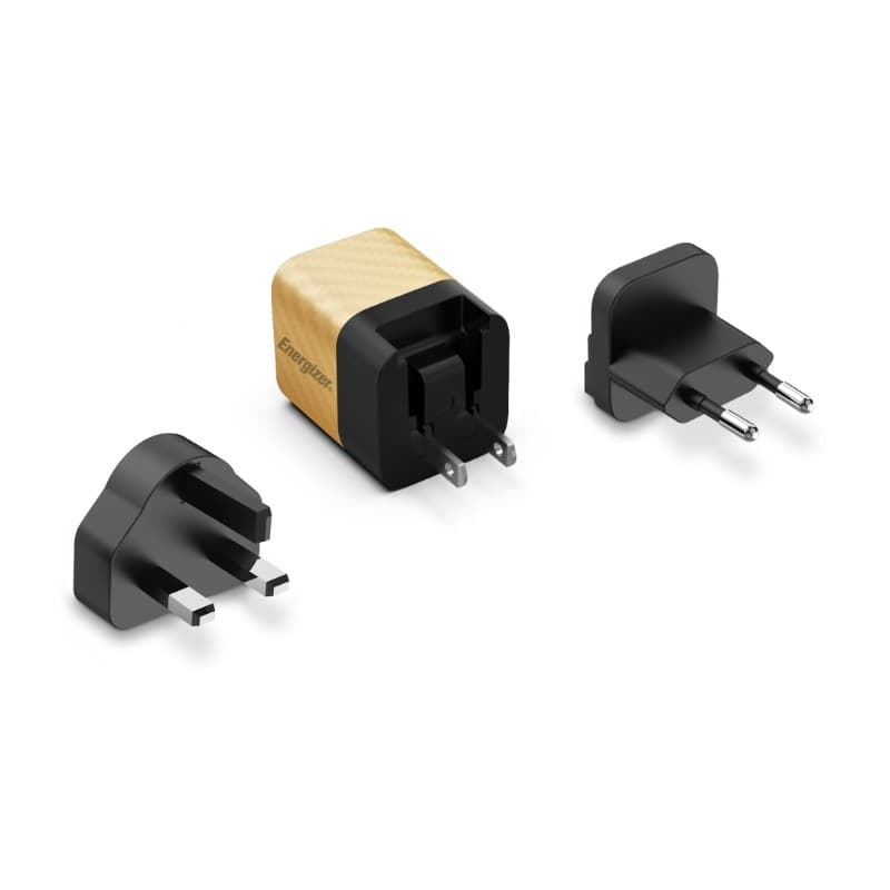 Energizer Ultimate - Multiplug EU / UK / US GaN 20W PD mains charger (Gold) - 8