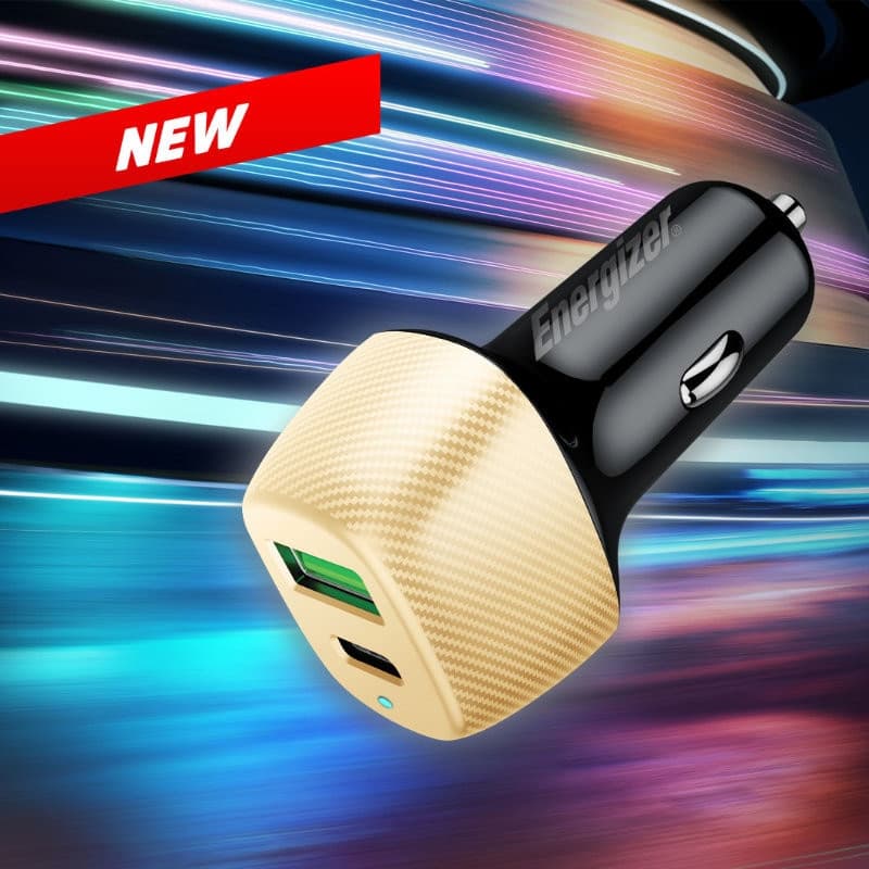 Energizer Ultimate - USB-C & USB-A 38W PD + QC3.0 car charger (Gold / Black) - 7