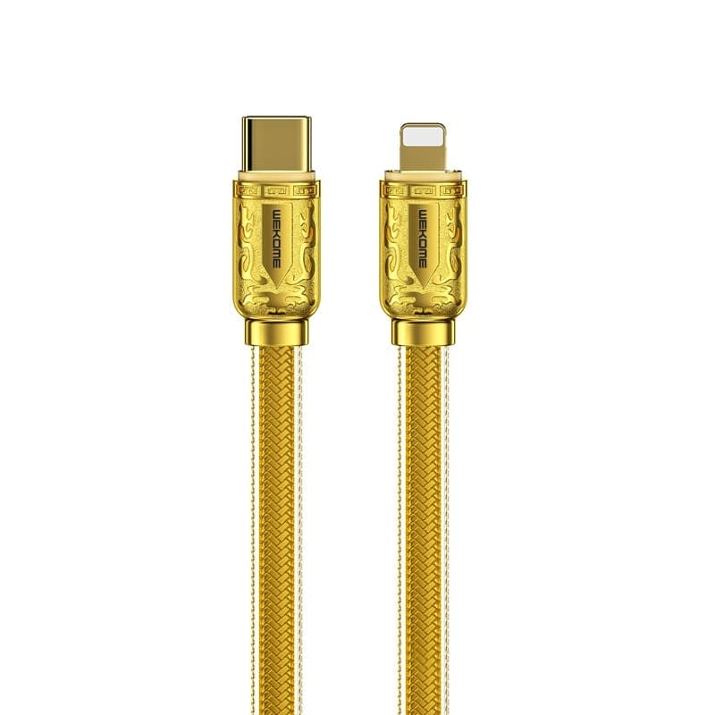 WEKOME WDC-163 Sakin Series - USB-C to Lightning PD 20W connecting cable 1 m (Gold) - 5