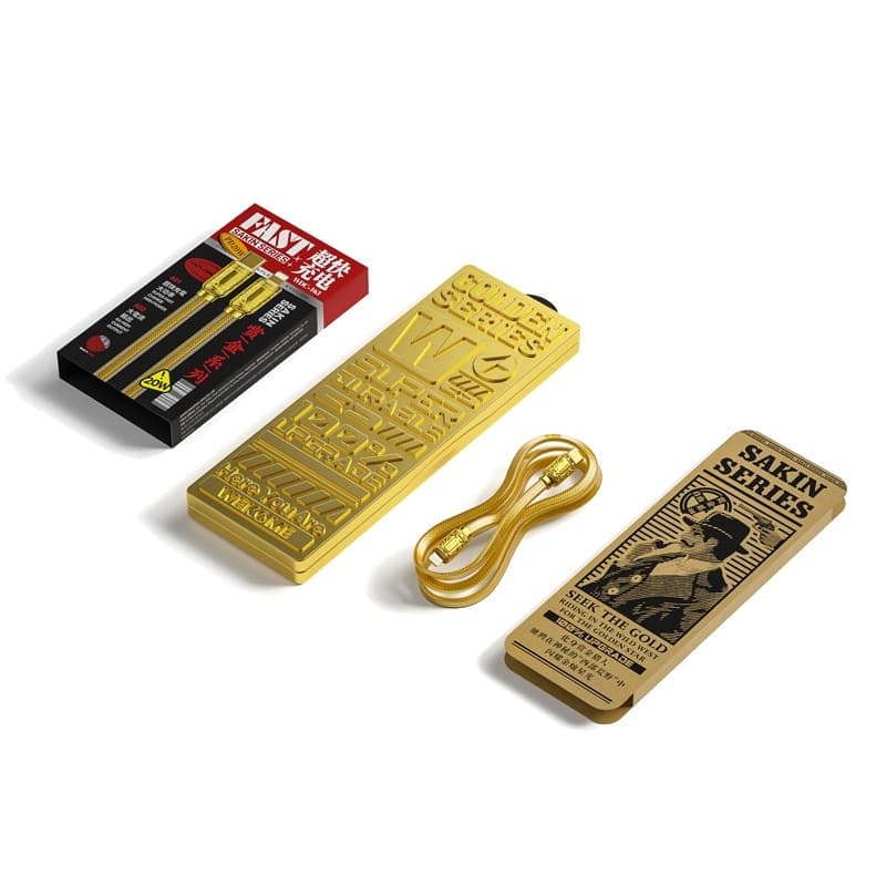 WEKOME WDC-163 Sakin Series - USB-C to Lightning PD 20W connecting cable 1 m (Gold) - 6