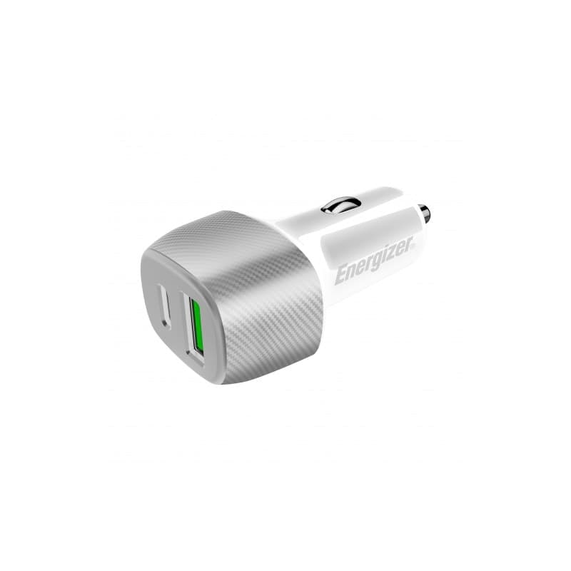 Energizer Ultimate - USB-C & USB-A 38W PD + QC3.0 car charger (White / Silver) - 10