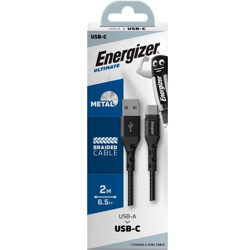 Energizer Ultimate - USB-A to USB-C connecting cable 2m (Black) - 3