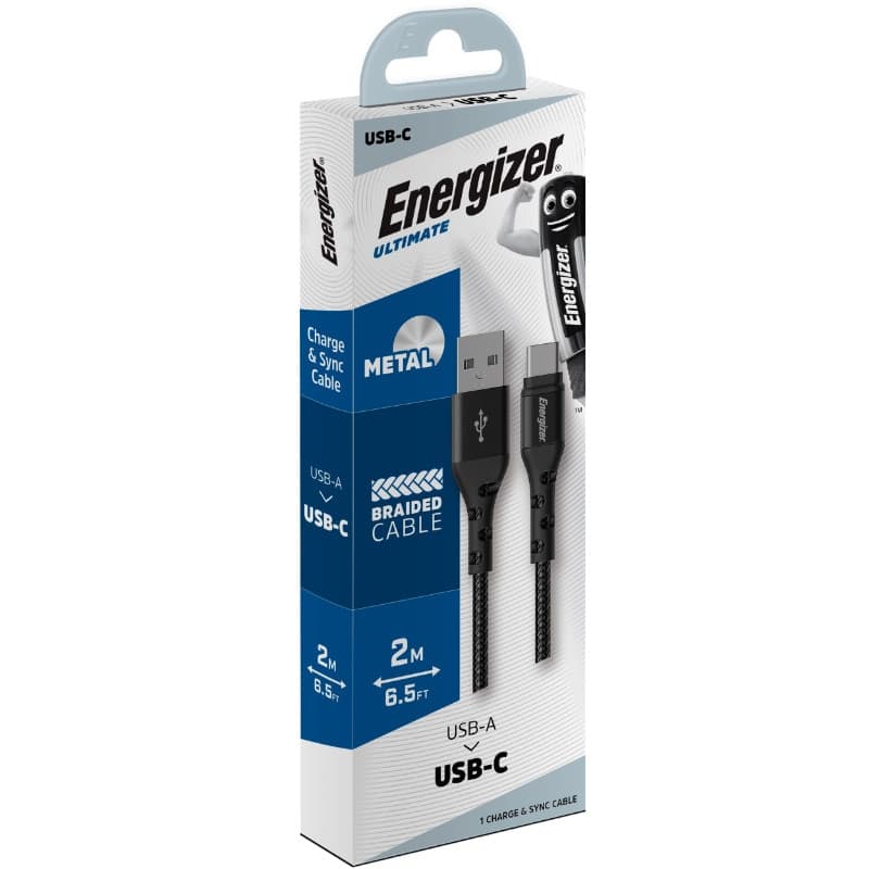 Energizer Ultimate - USB-A to USB-C connecting cable 2m (Black) - 4