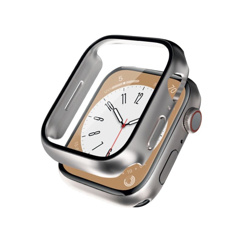 Crong Hybrid Watch Case - Custodia con vetro per Apple Watch 41mm (Starlight)