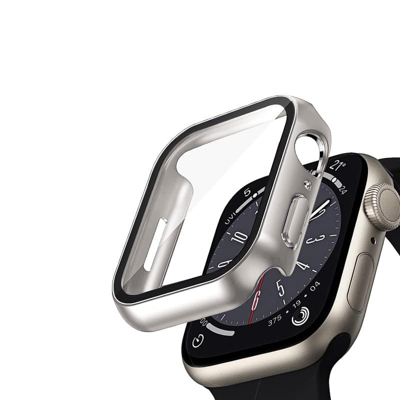 Crong Hybrid Watch Case - Custodia con vetro per Apple Watch 41mm (Starlight) - 9