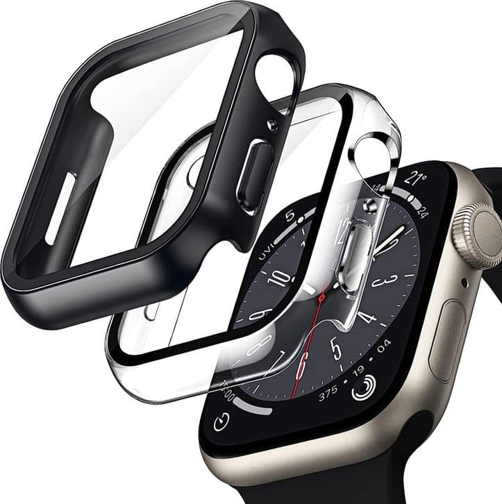 Crong Hybrid Watch Case - Custodia con vetro per Apple Watch 41 mm (trasparente) - 9