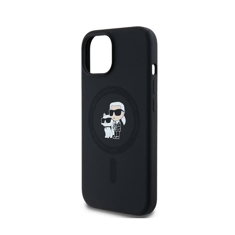 Karl Lagerfeld Silicone Karl & Choupette MagSafe - Case for iPhone 15 Plus / 14 Plus (Black) - 14