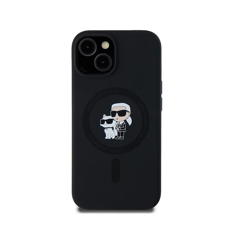 Karl Lagerfeld Silicone Karl & Choupette MagSafe - Case for iPhone 15 Plus / 14 Plus (Black) - 3