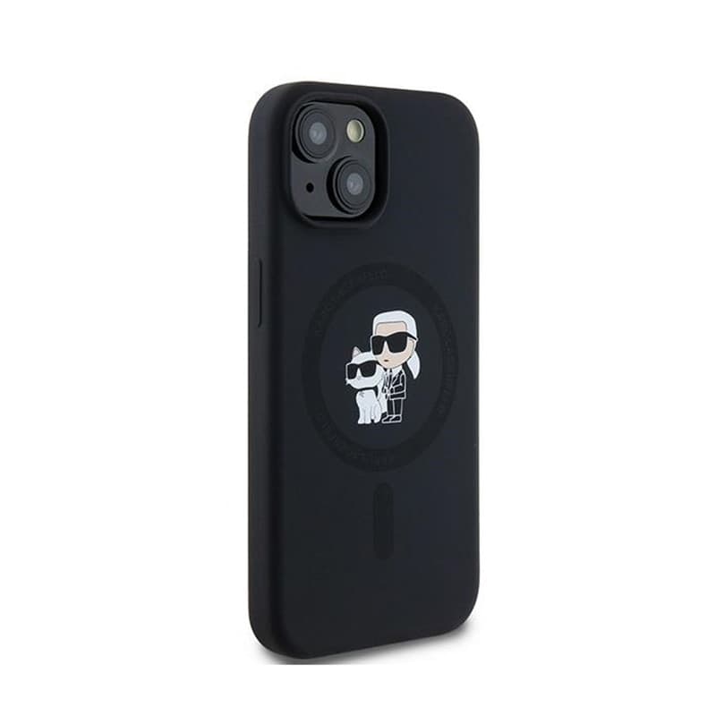 Karl Lagerfeld Silicone Karl & Choupette MagSafe - Case for iPhone 15 Plus / 14 Plus (Black) - 4
