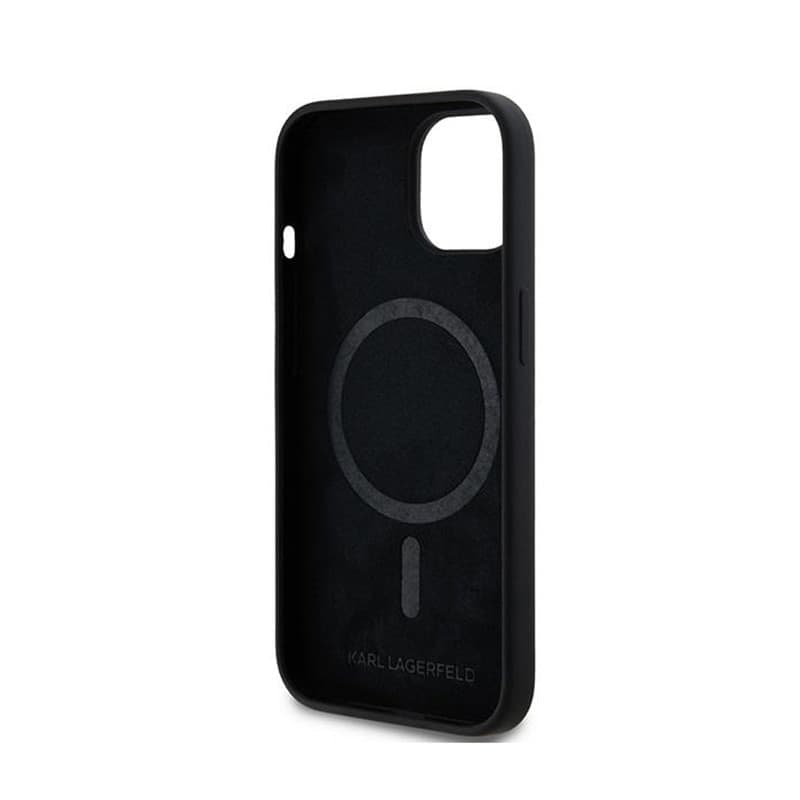 Karl Lagerfeld Silicone Karl & Choupette MagSafe - Case for iPhone 15 Plus / 14 Plus (Black) - 7