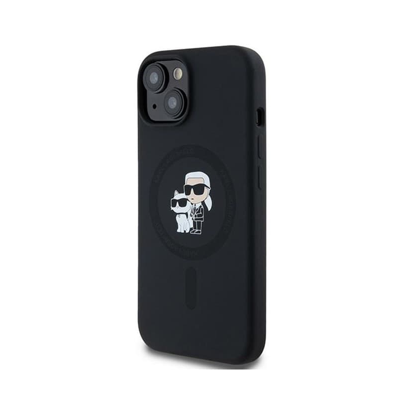 Karl Lagerfeld Silicone Karl & Choupette MagSafe - Case for iPhone 15 Plus / 14 Plus (Black) - 10