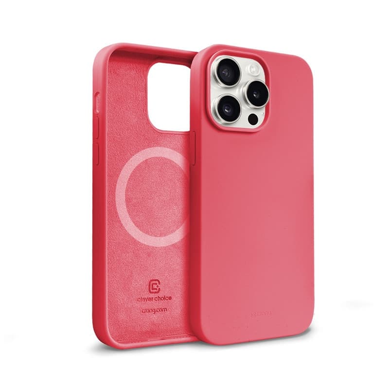 Crong Color Cover Magnetic - Custodia MagSafe per iPhone 15 Pro (Rosa) - 2