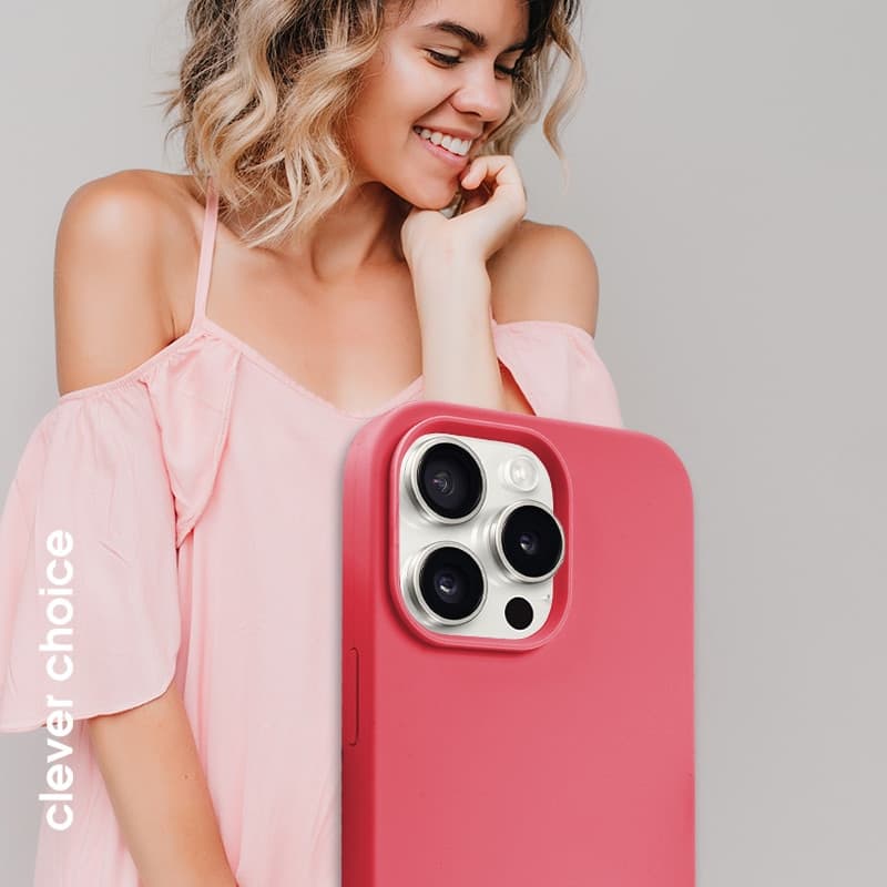 Crong Color Cover Magnetic - Custodia MagSafe per iPhone 15 Pro (Rosa) - 4