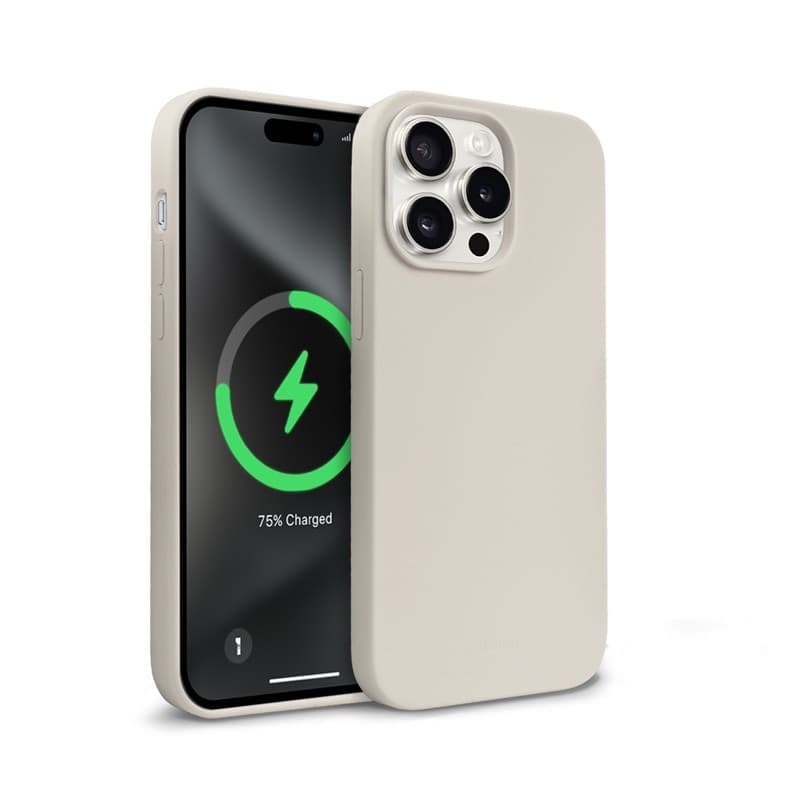 Crong Color Cover Magnetic - Custodia MagSafe per iPhone 15 Pro Max (Beige pietra) - 13
