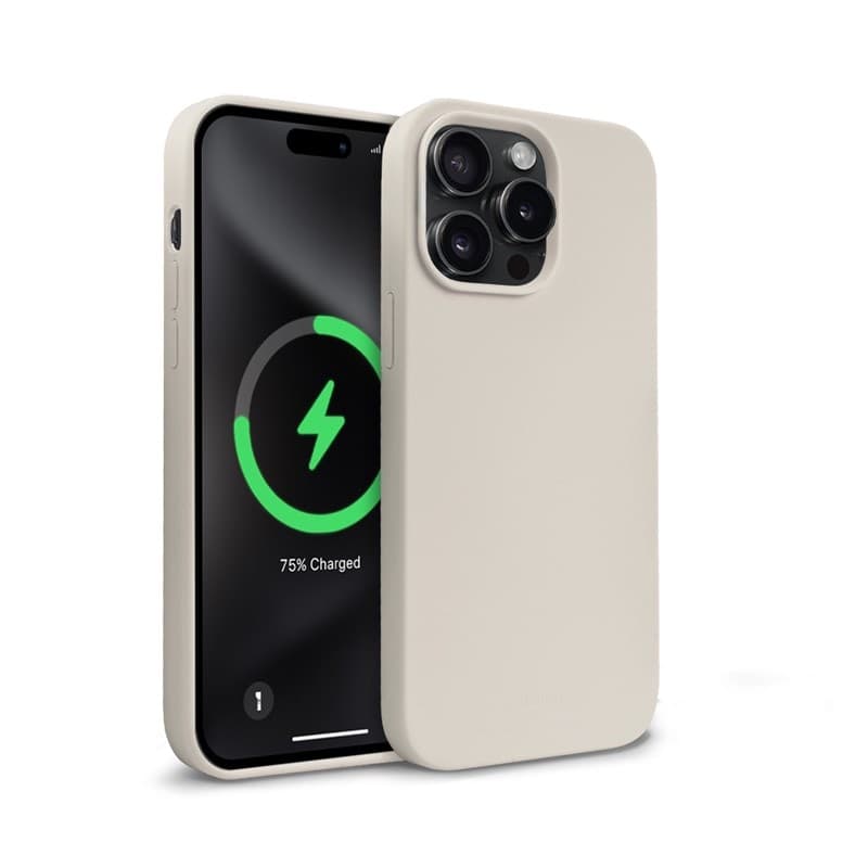 Crong Color Cover Magnetic - Custodia MagSafe per iPhone 15 Pro Max (Beige pietra) - 14
