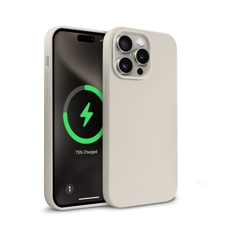 Crong Color Cover Magnetic - Custodia MagSafe per iPhone 15 Pro Max (Beige pietra) - 8
