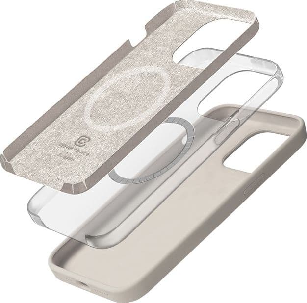 Crong Color Cover Magnetic - Custodia MagSafe per iPhone 15 Pro Max (Beige pietra) - 10