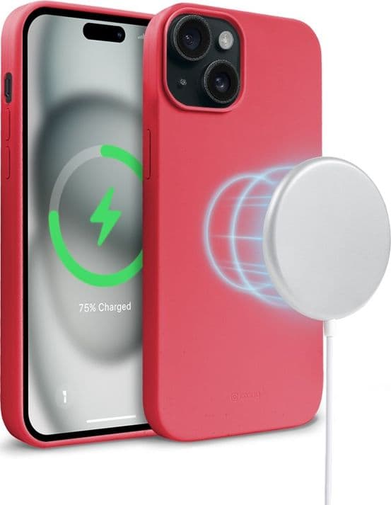 Crong Color Cover Magnetic - Custodia MagSafe per iPhone 15 Plus (Rosa) - 11