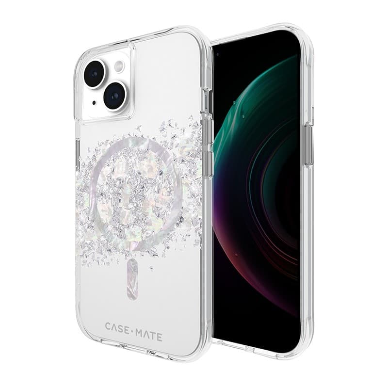 Case-Mate Karat MagSafe - Case for iPhone 15 / iPhone 14 / iPhone 13 decorated with mother of pearl (A Touch of Pearl) - 15