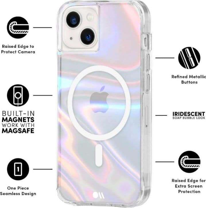 Case-Mate Soap Bubble MagSafe - iPhone 15 Plus Case (Iridescent) - 9