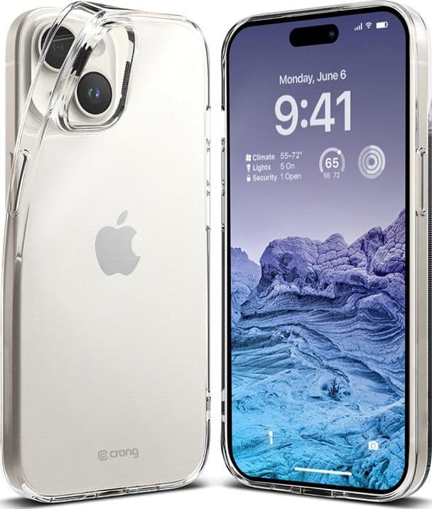 Crong Crystal Slim Cover - Custodia per iPhone 15 Plus (trasparente) - 4