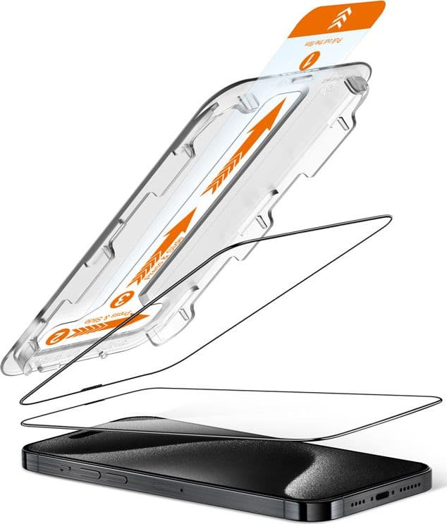 Crong EasyShield 2-Pack - Vetro temperato per iPhone 15 Pro Max (2 pezzi) - 2