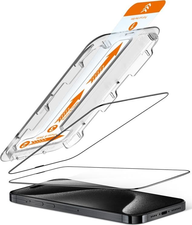 Crong EasyShield 2-Pack - Vetro temperato per iPhone 15 Pro Max (2 pezzi) - 11