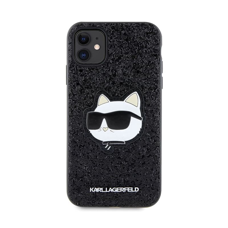 Karl Lagerfeld NFT Glitter Choupette Patch - Case for iPhone 11 (Black) - 3