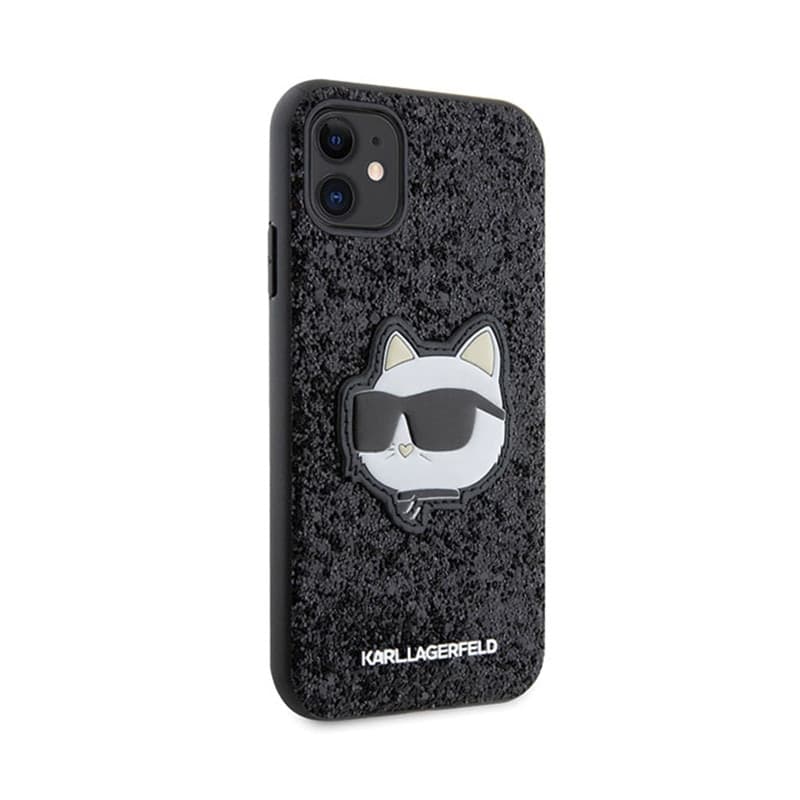 Karl Lagerfeld NFT Glitter Choupette Patch - Case for iPhone 11 (Black) - 4