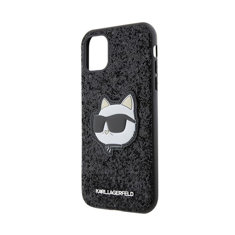 Karl Lagerfeld NFT Glitter Choupette Patch - Case for iPhone 11 (Black) - 6