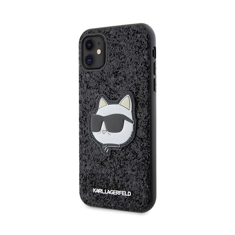 Karl Lagerfeld NFT Glitter Choupette Patch - Case for iPhone 11 (Black) - 10