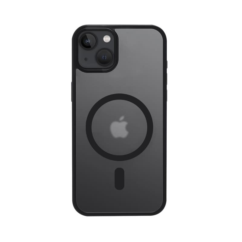 Crong Hybrid Frost MAG Cover - Custodia MagSafe per iPhone 15 Plus (Nero) - 4