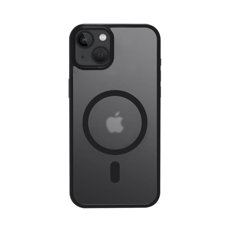 Crong Hybrid Frost MAG Cover - Custodia MagSafe per iPhone 15 Plus (Nero) - 8