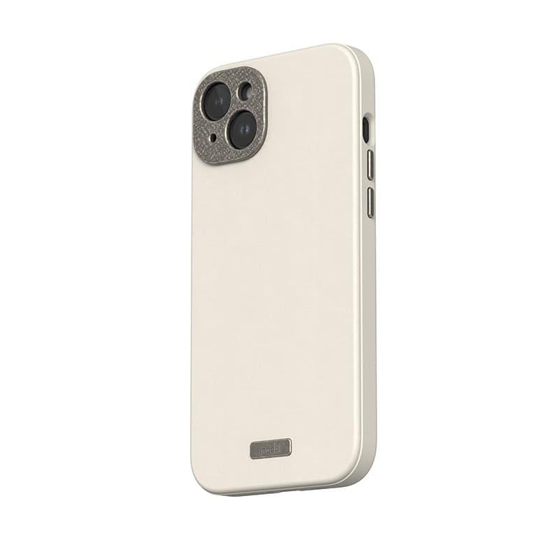 Moshi Napa MagSafe - Leather case for iPhone 15 Plus (Eggnog White) - 7