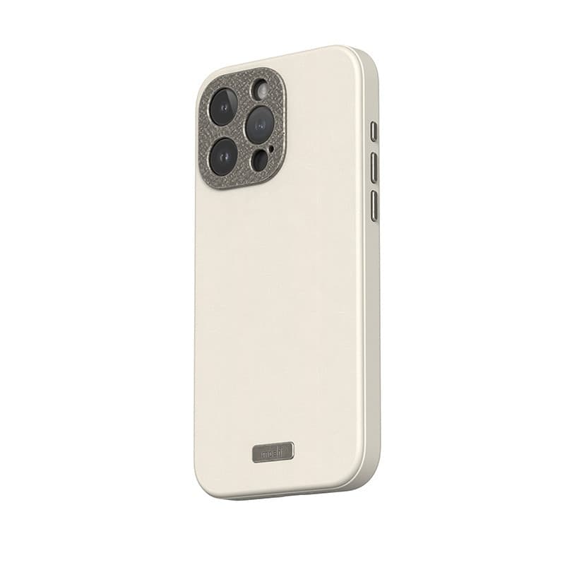 Moshi Napa MagSafe - Leather case for iPhone 15 Pro Max (Eggnog White) - 2