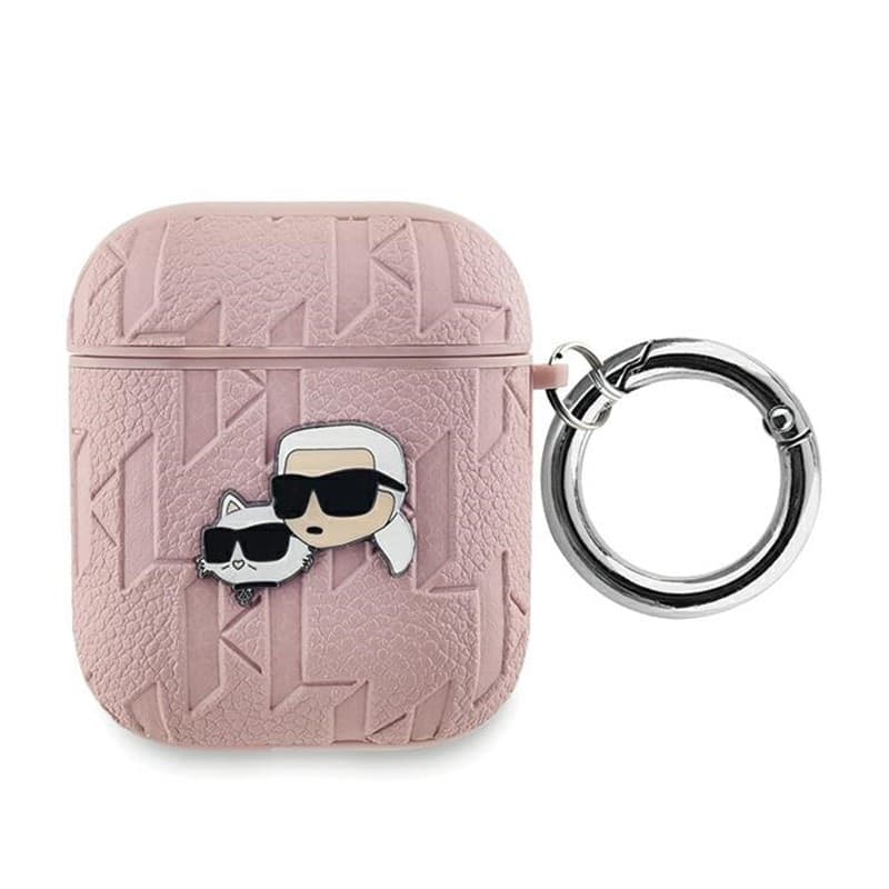 Karl Lagerfeld Monogram Karl & Choupette Head - AirPods 1/2 gen case (pink) - 4