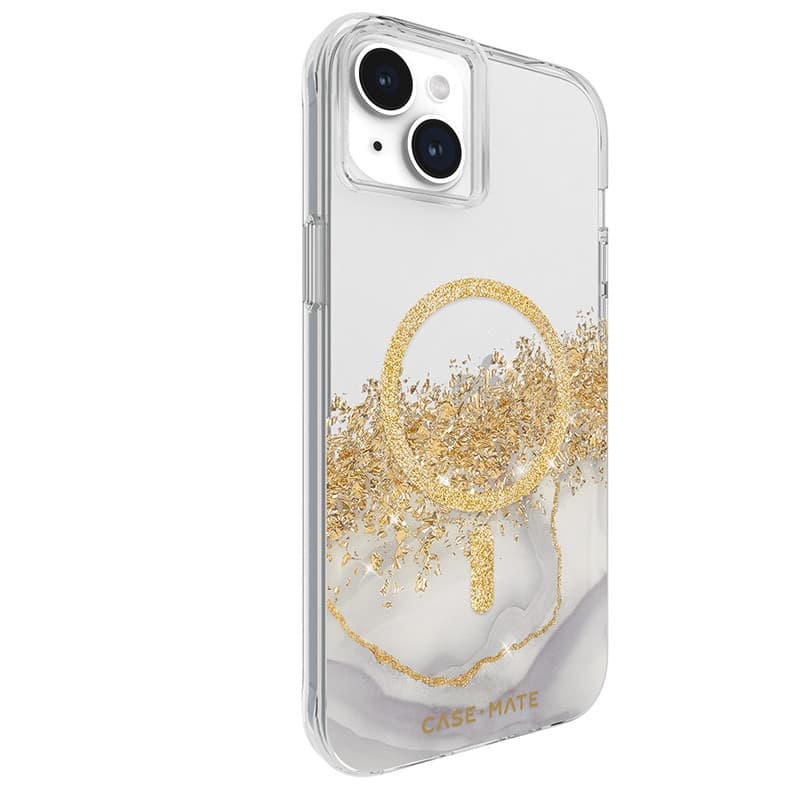 Case-Mate Karat MagSafe - Gold Decorated iPhone 15 Plus Case (Marble) - 2