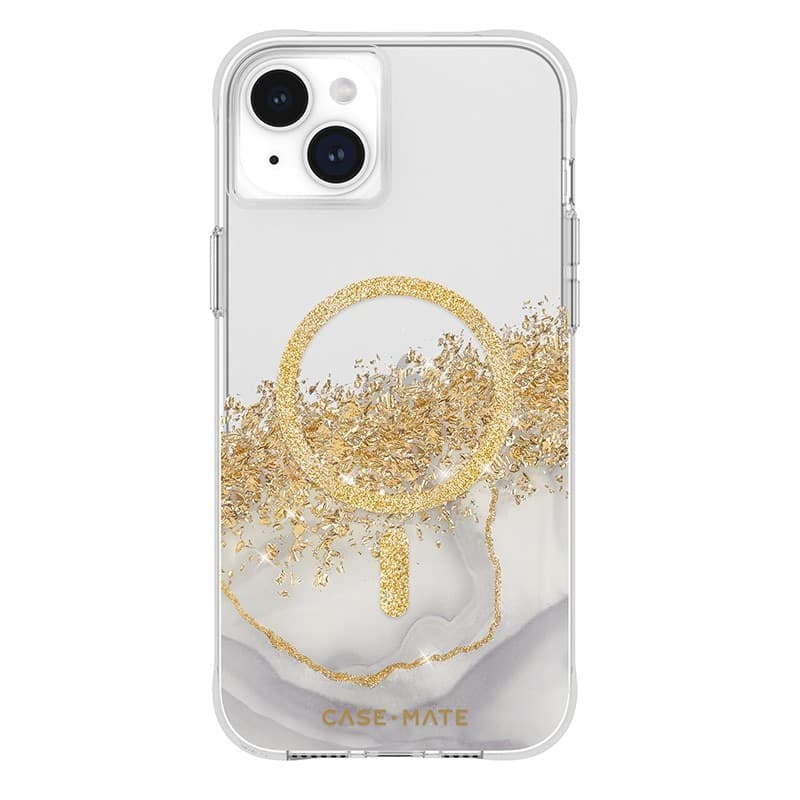 Case-Mate Karat MagSafe - Gold Decorated iPhone 15 Plus Case (Marble) - 11
