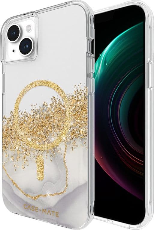 Case-Mate Karat MagSafe - Gold Decorated iPhone 15 Plus Case (Marble) - 15