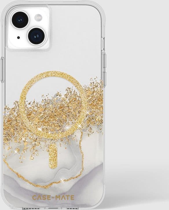 Case-Mate Karat MagSafe - Gold Decorated iPhone 15 Plus Case (Marble) - 16