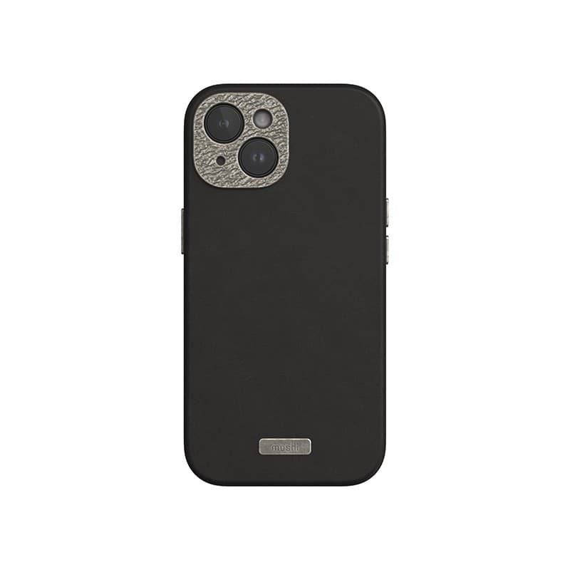 Moshi Napa MagSafe - Leather case for iPhone 15 (Midnight Black) - 5