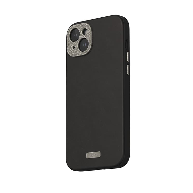 Moshi Napa MagSafe - Leather case for iPhone 15 Plus (Midnight Black) - 2