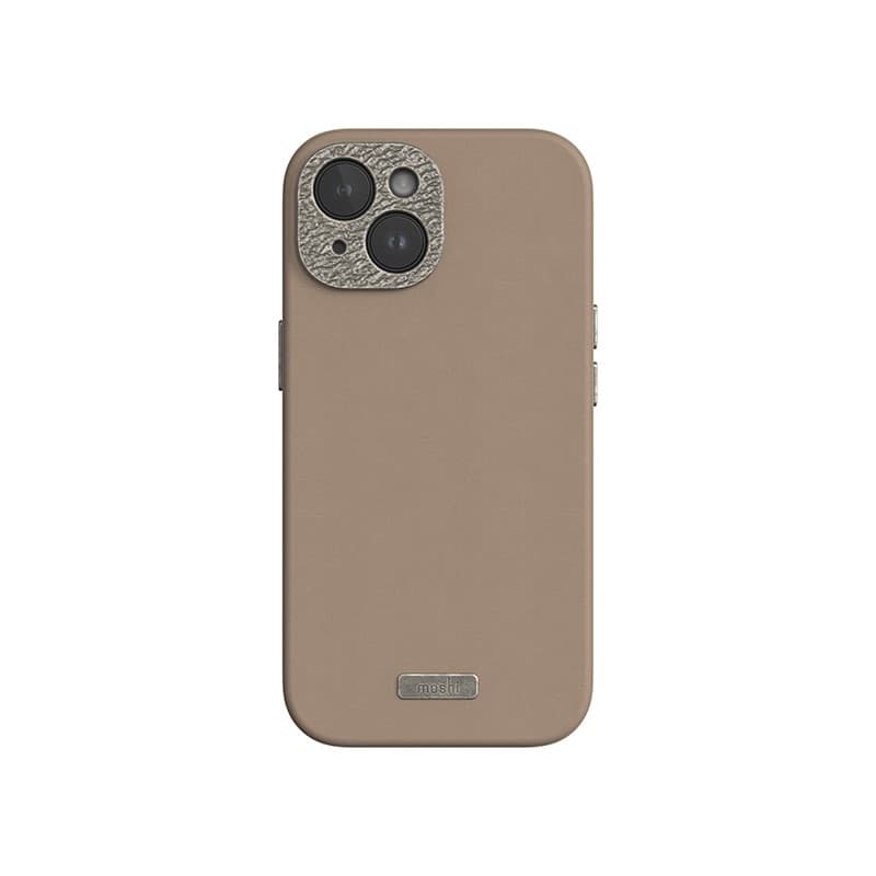 Moshi Napa MagSafe - Leather case for iPhone 15 (Woodsmoke Brown) - 5