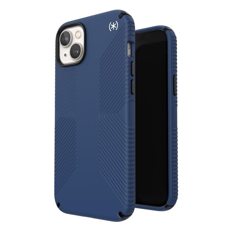 Speck Presidio2 Grip Magsafe - Custodia per iPhone 15 Plus / iPhone 14 Plus (blu costiero / nero / bianco) - 11