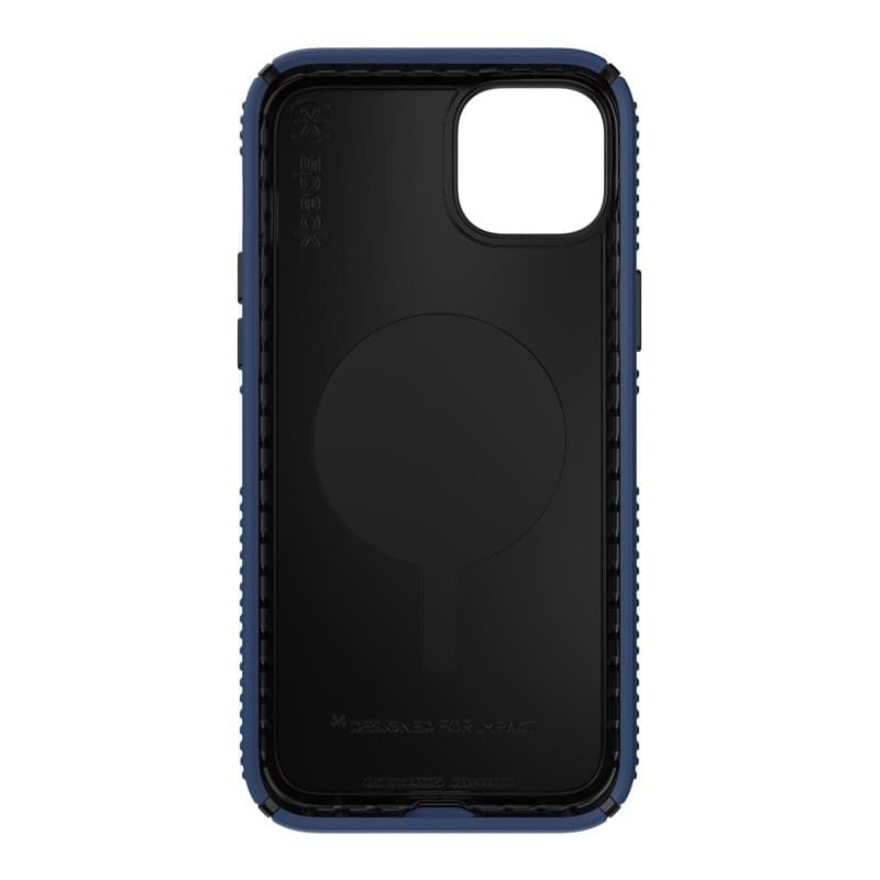 Speck Presidio2 Grip Magsafe - Custodia per iPhone 15 Plus / iPhone 14 Plus (blu costiero / nero / bianco) - 12